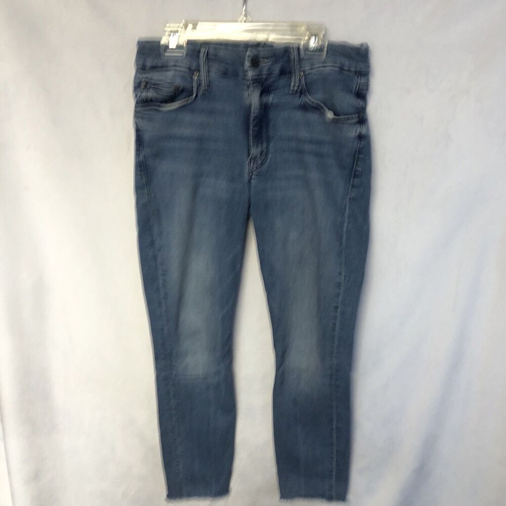 MOTHER Women's Jeans, The Looker, We the Animals, Med Wash, Frayed, Size 28